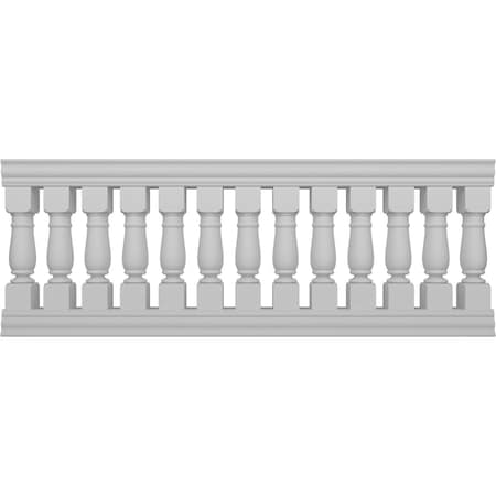 Ekena Millwork Fiberthane Oxford Balustrade Railing Kit, Style N (7 5/8" On-Center Spacing to Pass 4" Sphere Code) BALK38X096OXN